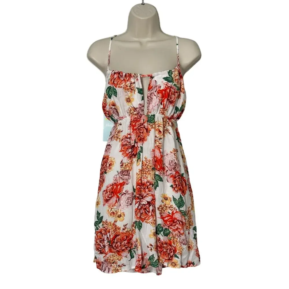 NWT Maaji Carnation Paulina Floral Empire Waist Mini Dress Size M - Picture 3 of 16